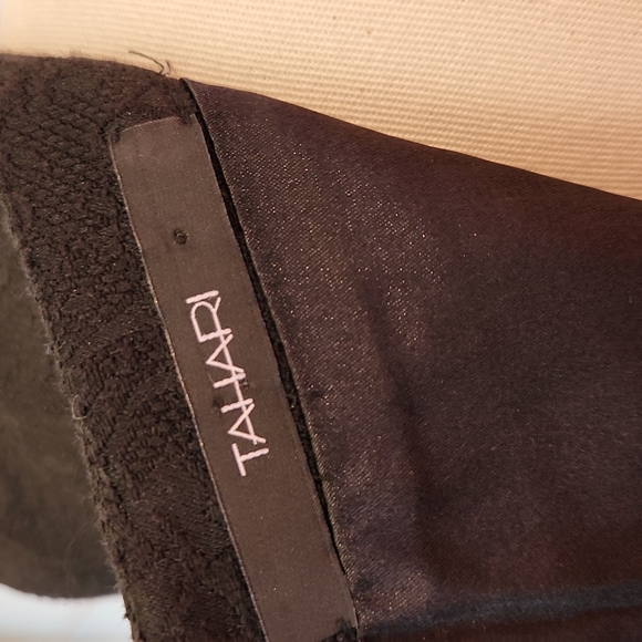 Tahari black pencil dress with peplum - Picture 3 of 14